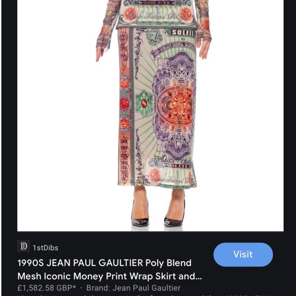 Jean Paul Gaultier Vintage Currency Sheer Mesh Tulle Runway Boho Dress - Picture 8 of 12